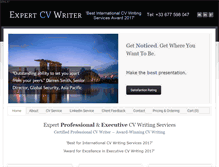 Tablet Screenshot of expertcvwriter.com